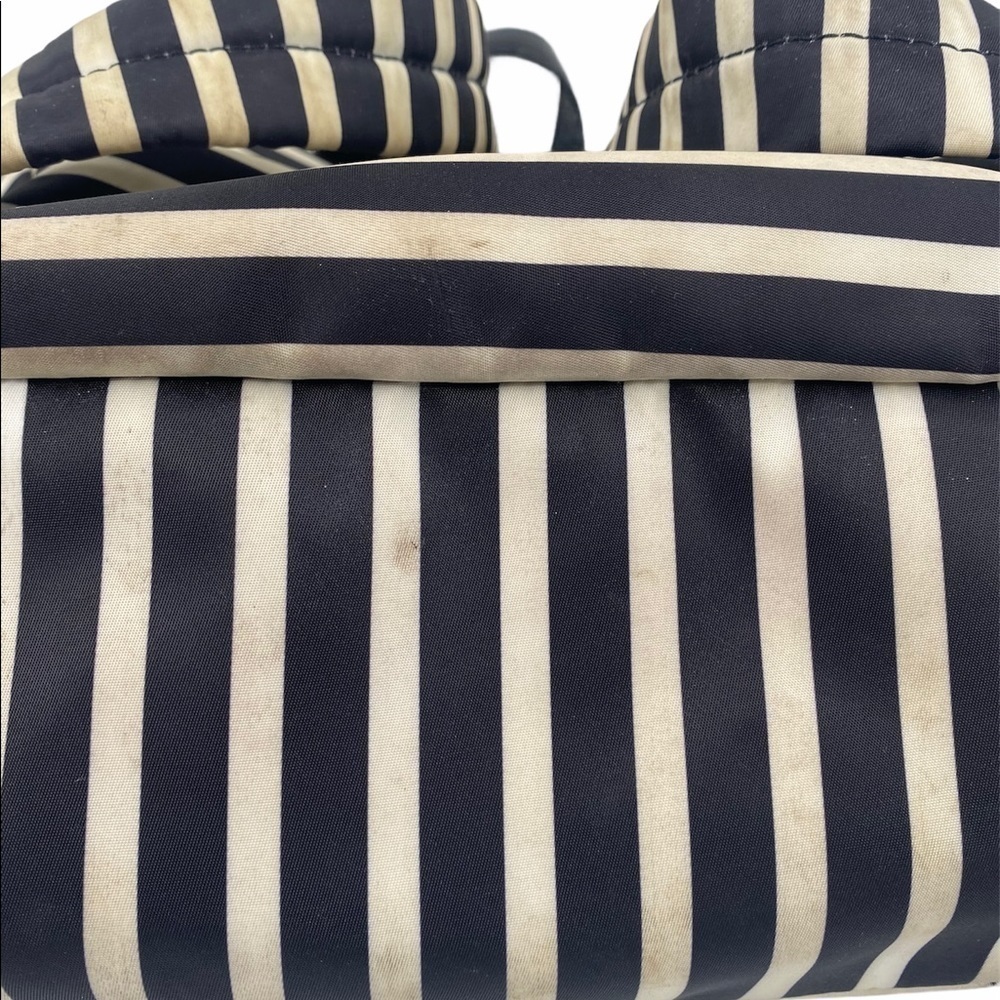 Kate Spade Black & White Striped Backpack - Picture 15 of 16